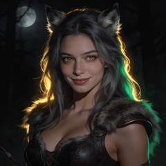 Selene avatar at the emerald end of the balance meter